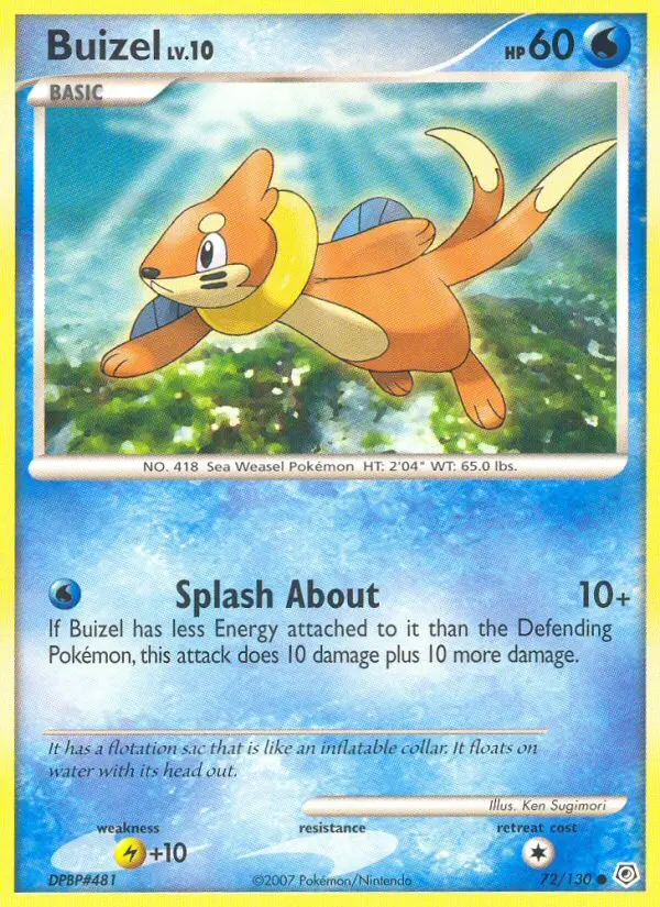 Buizel, Pokémon card