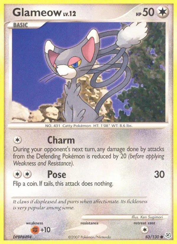 Glameow, Pokémon card