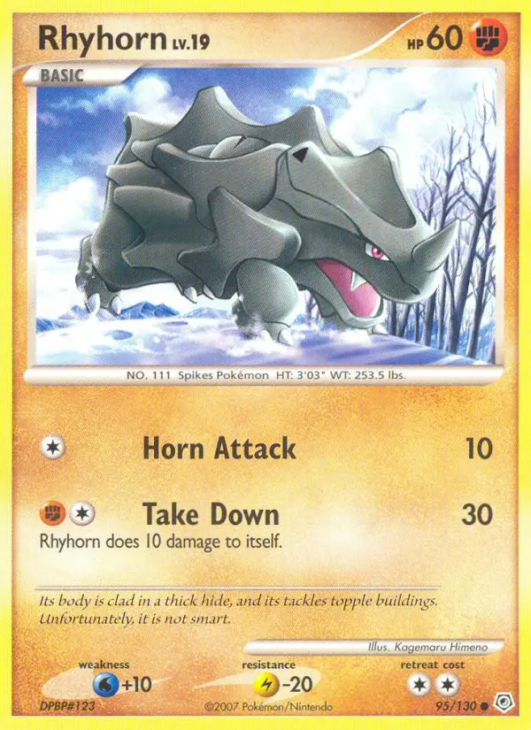 Rhyhorn, Pokémon card