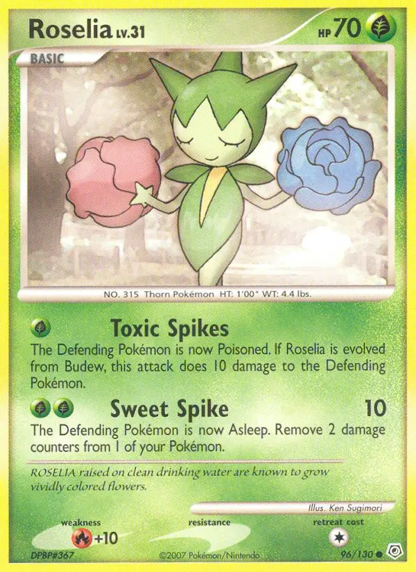 Roselia, Pokémon card