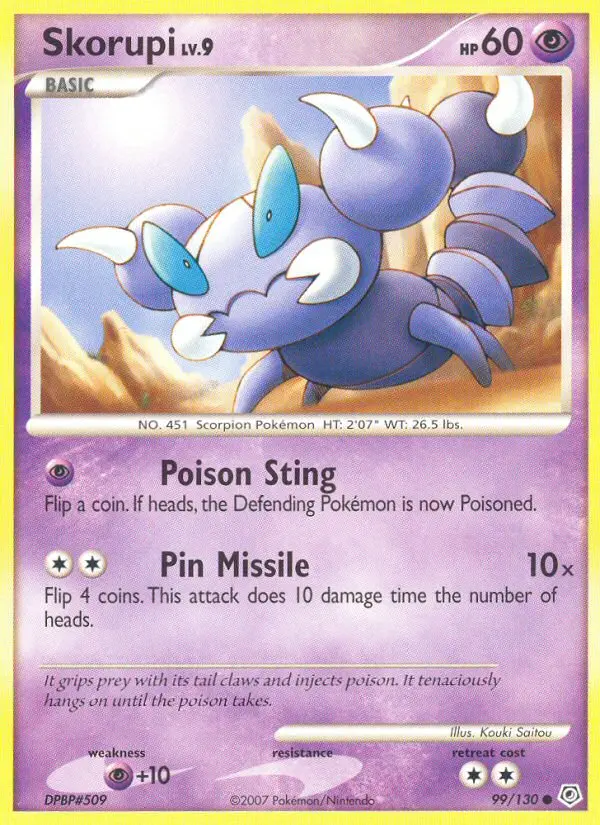Skorupi, Pokémon card