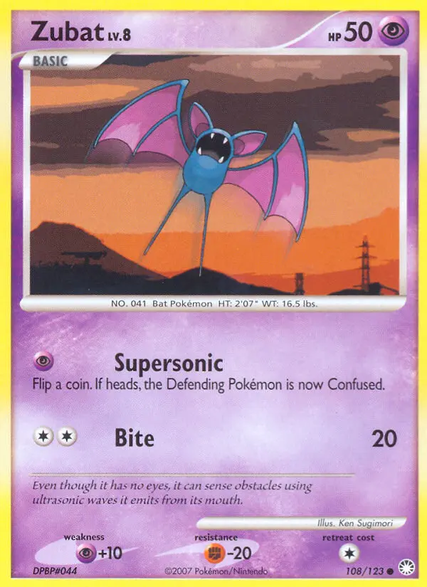 Zubat, Pokémon card