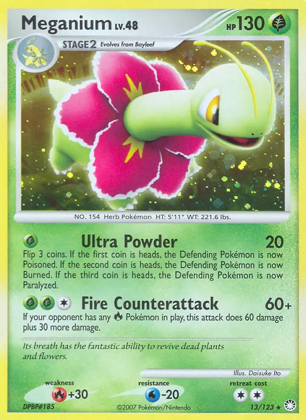 Meganium, Pokémon card