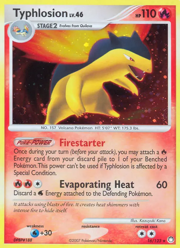 Typhlosion, Pokémon card