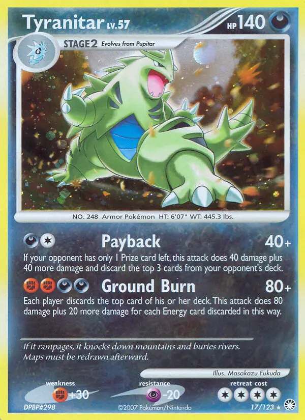 Tyranitar, Pokémon card