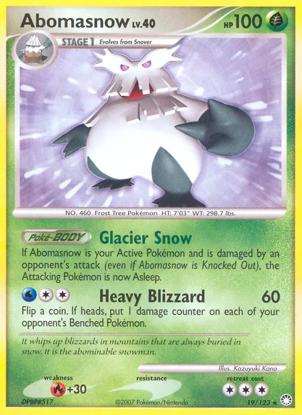Abomasnow, Pokémon card