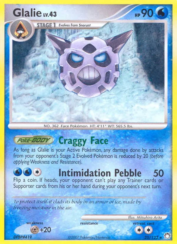 Glalie, Pokémon card