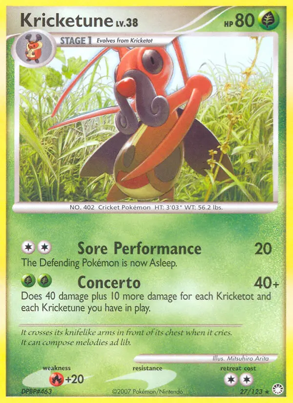 Kricketune, Pokémon card