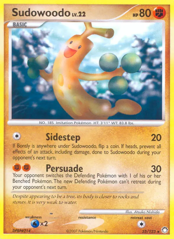 Sudowoodo, Pokémon card