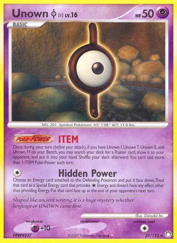 Unown I, Pokémon card