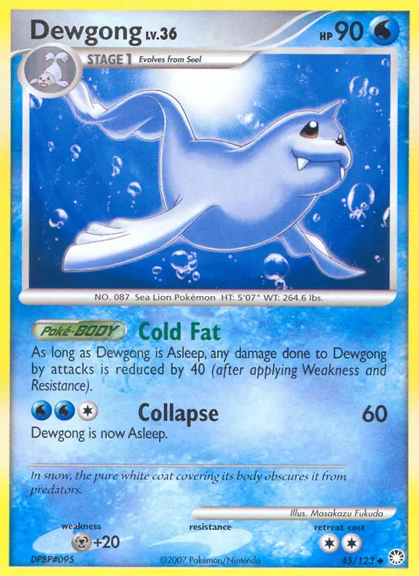 Dewgong, Pokémon card