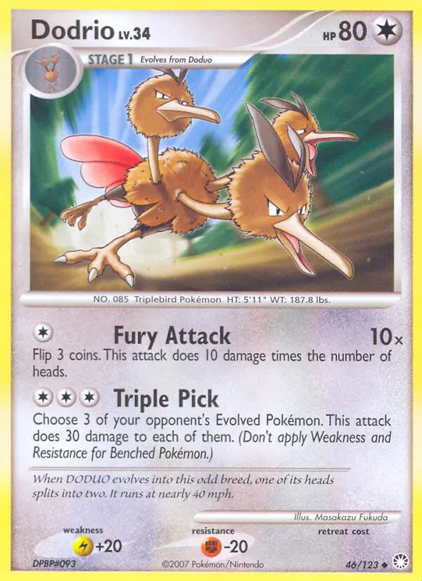 Dodrio, Pokémon card