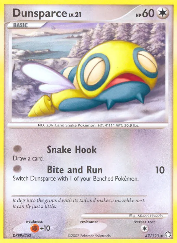 Dunsparce, Pokémon card