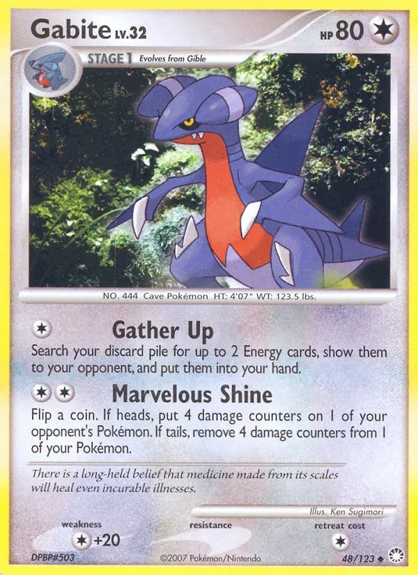Gabite, Pokémon card