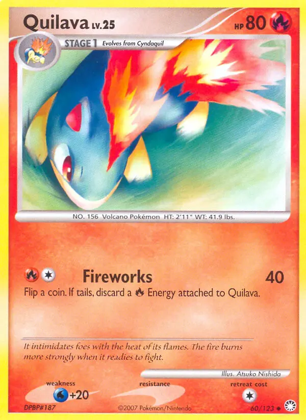 Quilava, Pokémon card