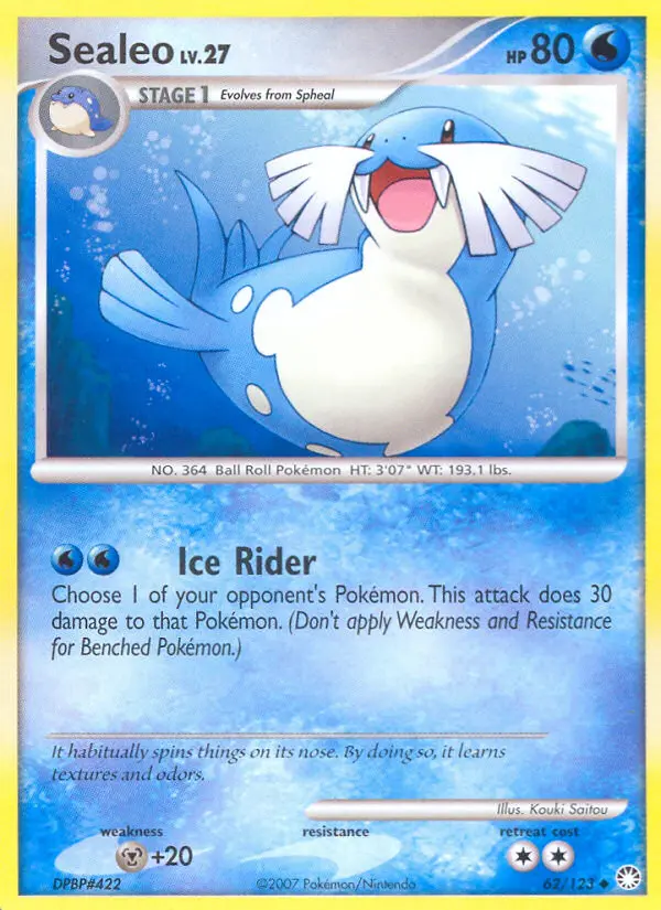 Sealeo, Pokémon card