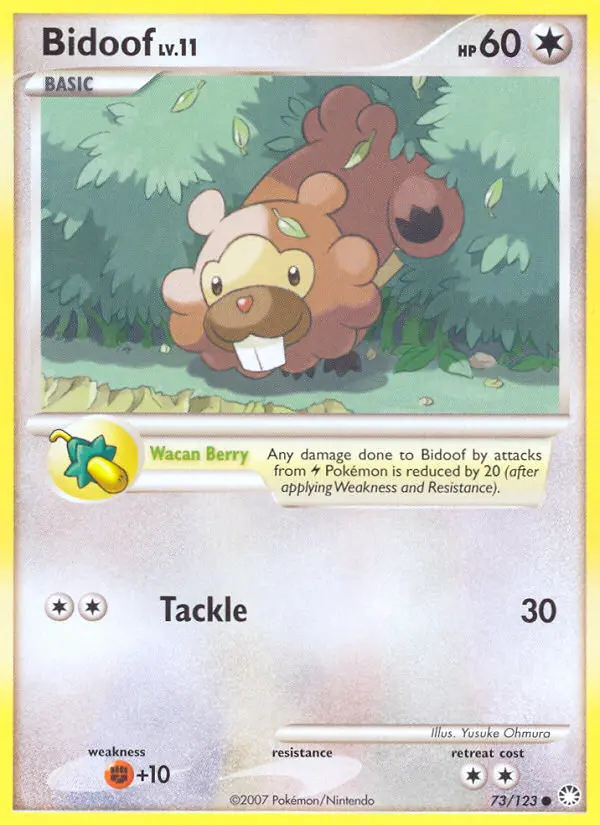 Bidoof, Pokémon card