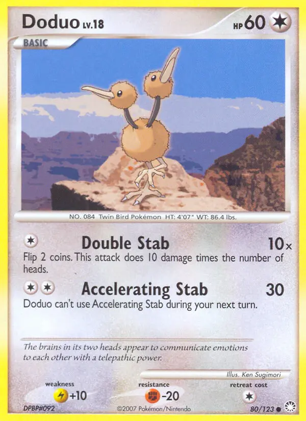 Doduo, Pokémon card