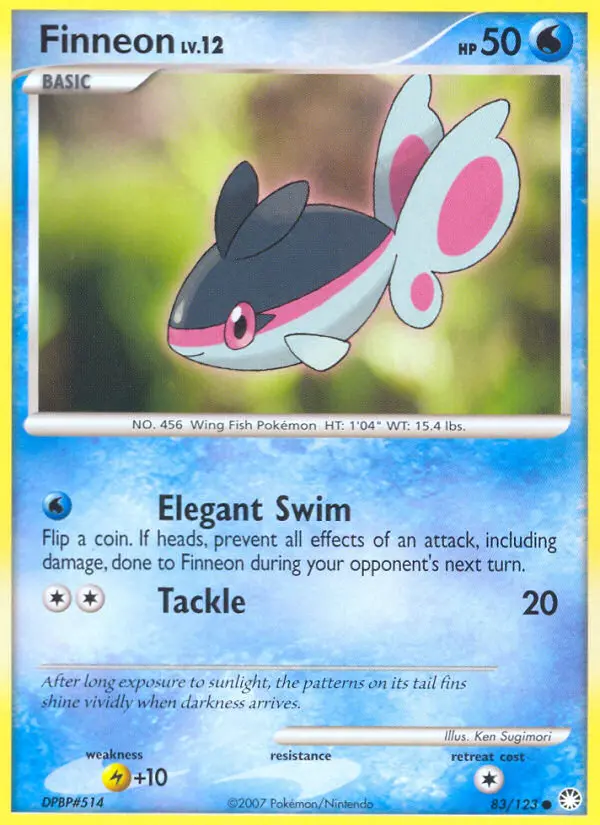 Finneon, Pokémon card