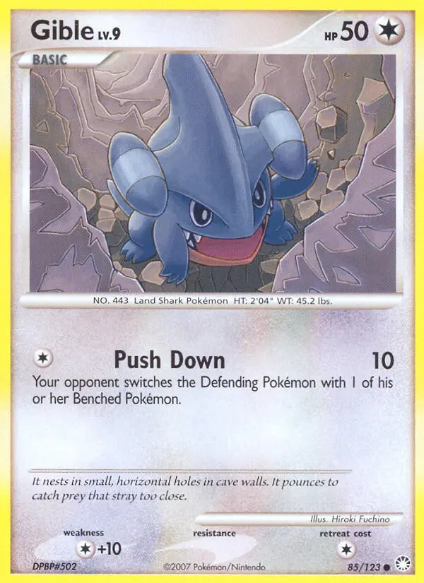 Gible, Pokémon card