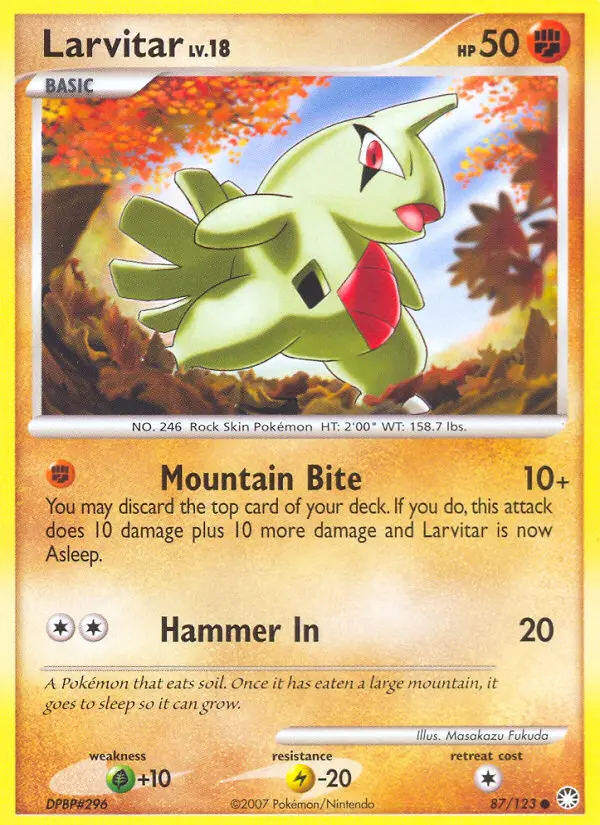Larvitar, Pokémon card