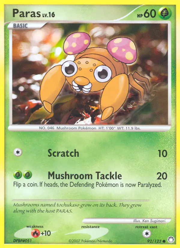 Paras, Pokémon card