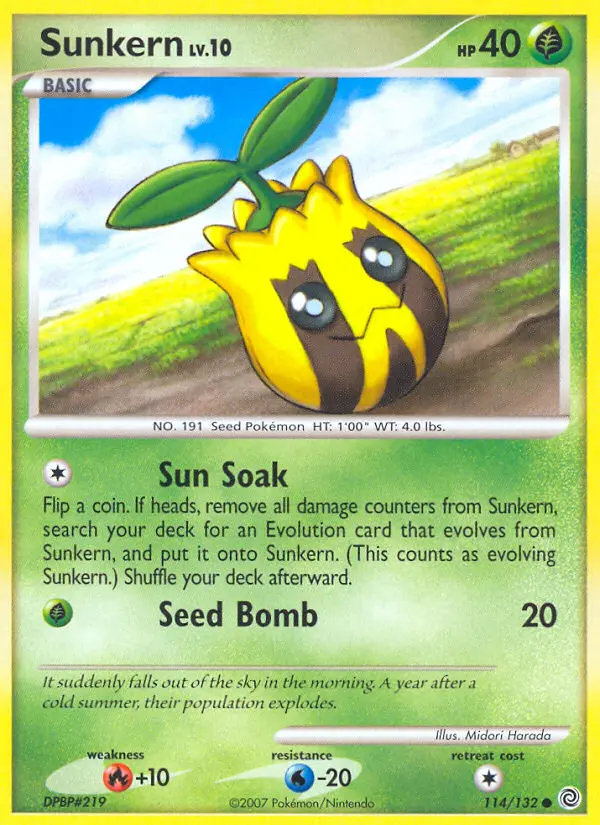 Sunkern, Pokémon card