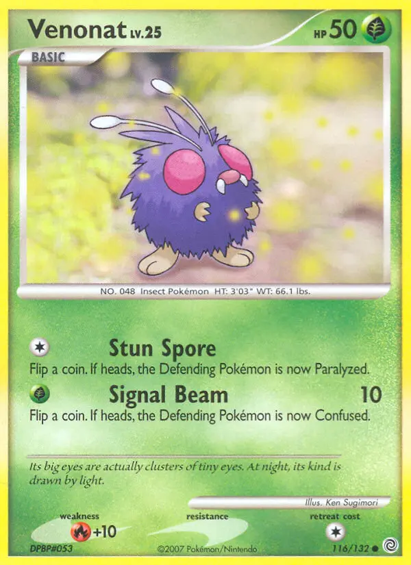 Venonat, Pokémon card