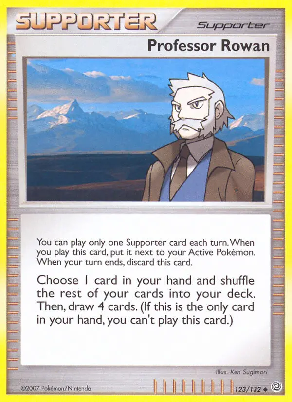 Professor Rowan, Pokémon card