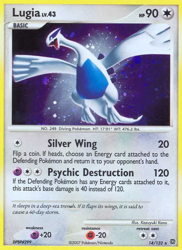 Lugia, Pokémon card