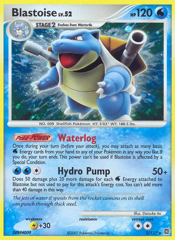 Blastoise, Pokémon card