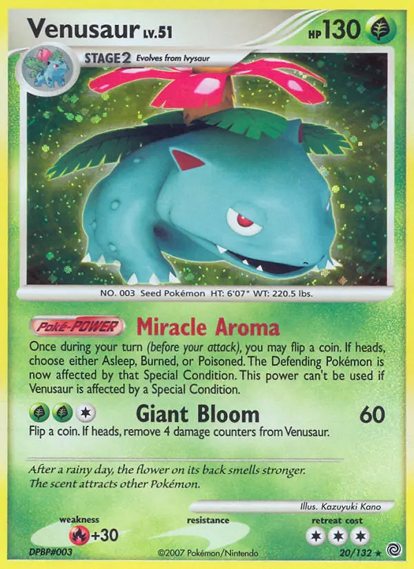 Venusaur, Pokémon card