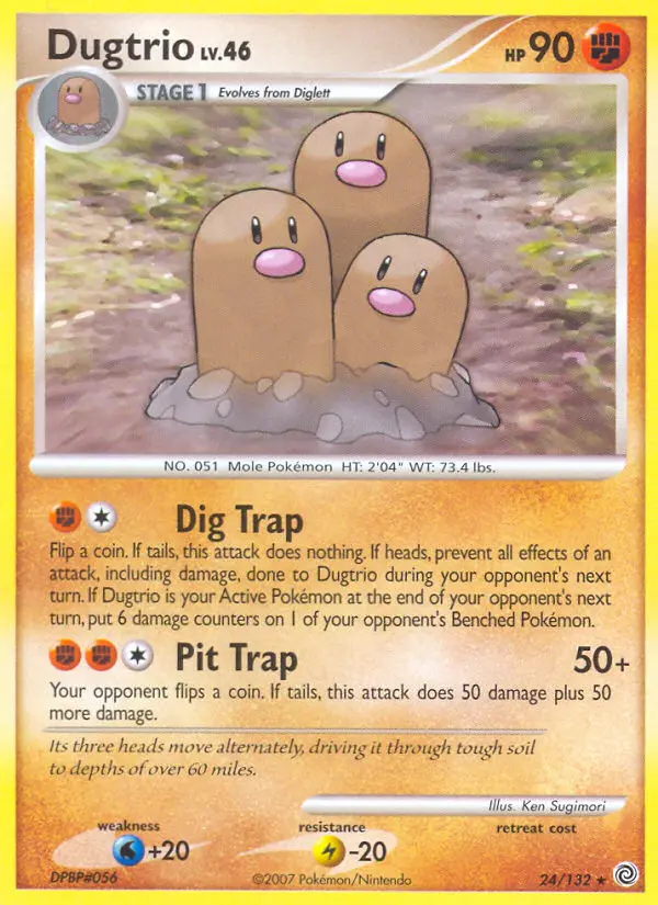 Dugtrio, Pokémon card