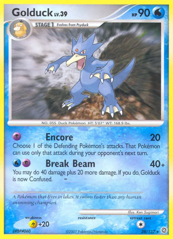 Golduck, Pokémon card