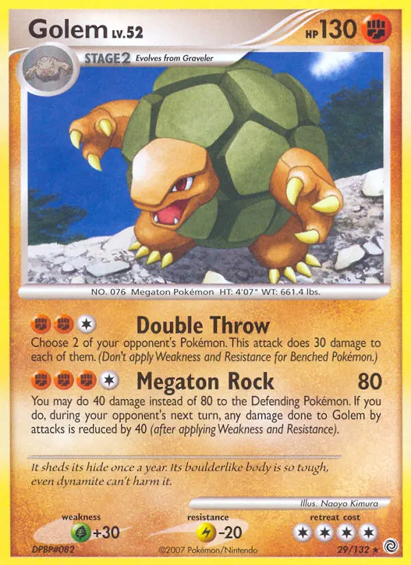 Golem, Pokémon card