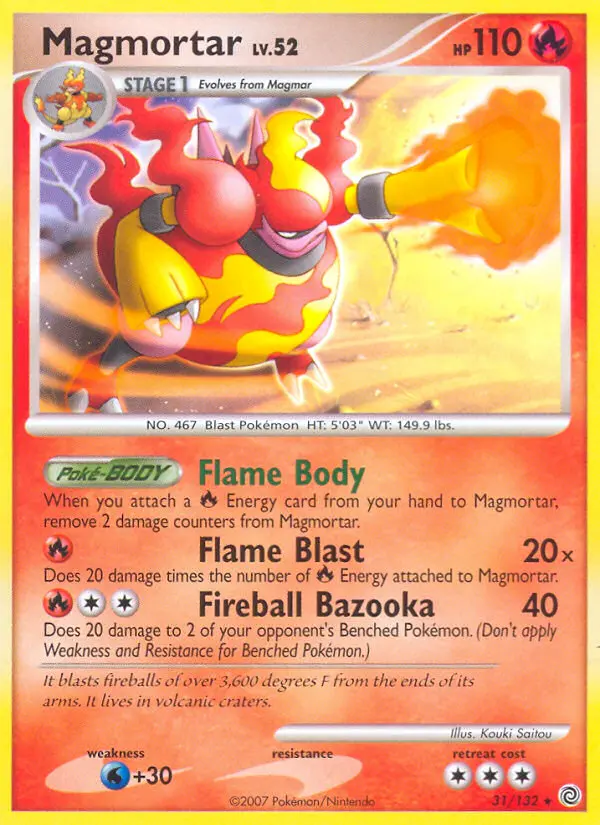 Magmortar, Pokémon card