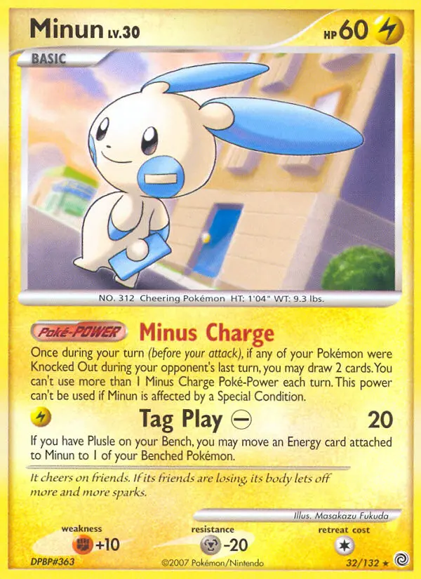 Minun, Pokémon card