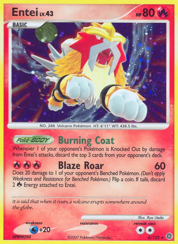 Entei, Pokémon card