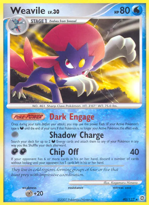 Weavile, Pokémon card