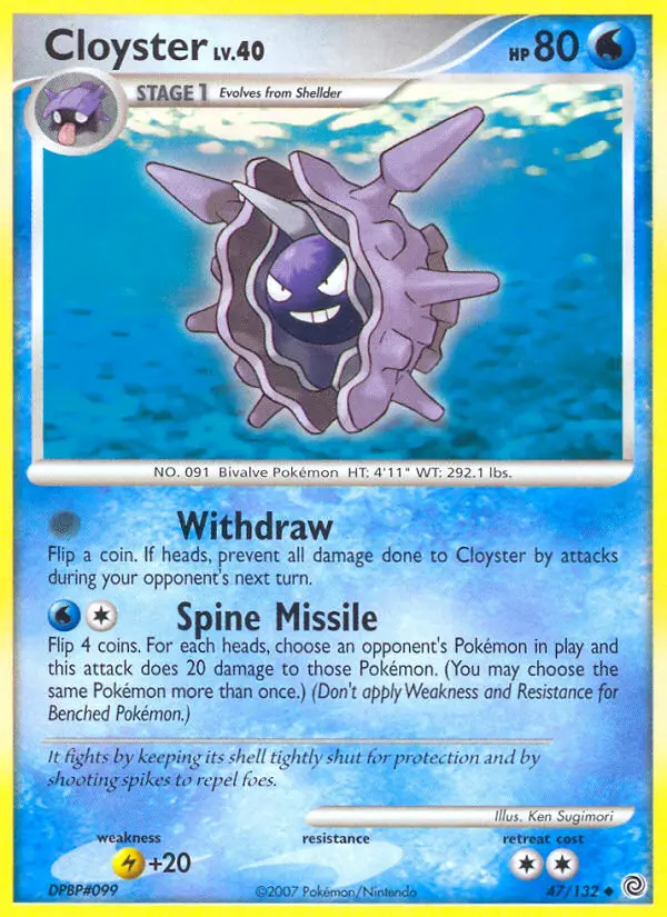 Cloyster, Pokémon card