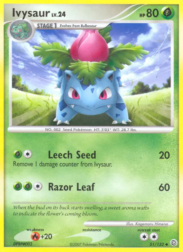 Ivysaur, Pokémon card