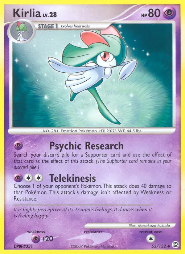 Kirlia, Pokémon card