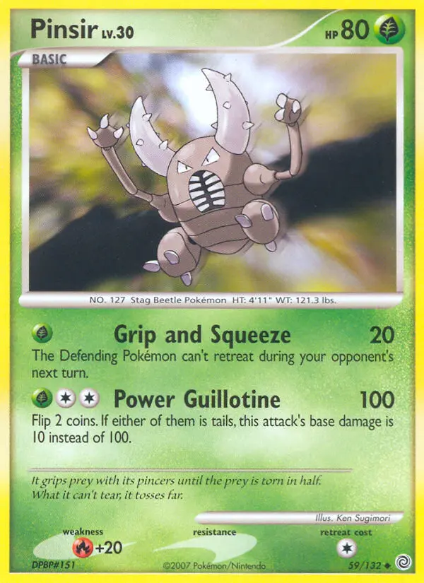 Pinsir, Pokémon card
