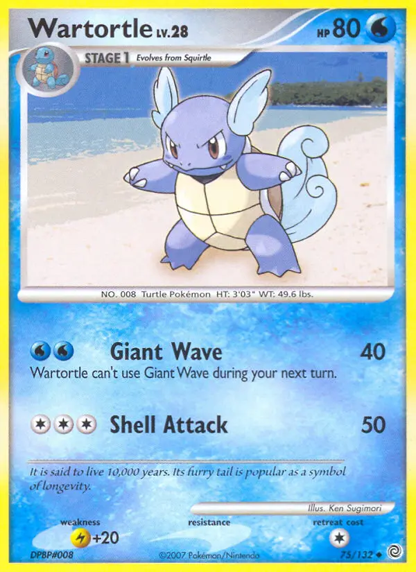 Wartortle, Pokémon card