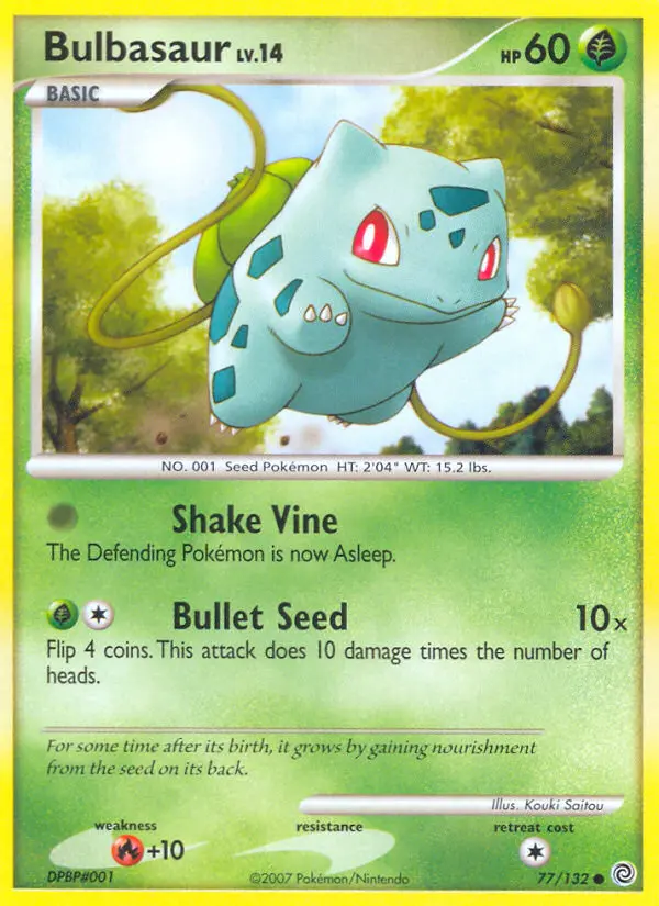 Bulbasaur, Pokémon card