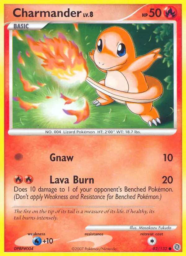Charmander, Pokémon card