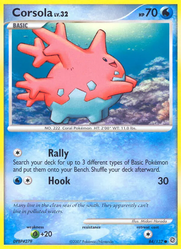 Corsola, Pokémon card