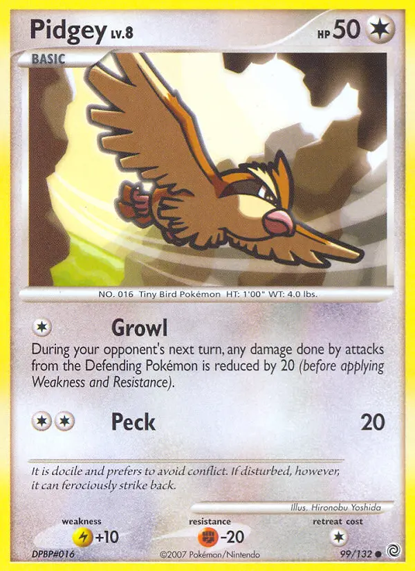 Pidgey, Pokémon card