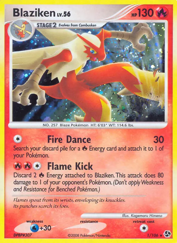 Blaziken, Pokémon card