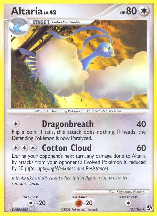 Altaria, Pokémon card